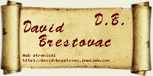 David Brestovac vizit kartica